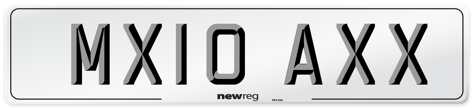 MX10 AXX Number Plate from New Reg